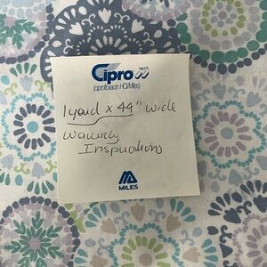 1 Yard 44” Wide Cotton Fabric Material Waverly Inspirations White Laven…